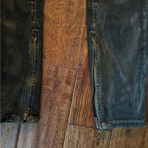 MNML Black Distressed Zipper Hem Skinny Jeans - Picture 2 of 6